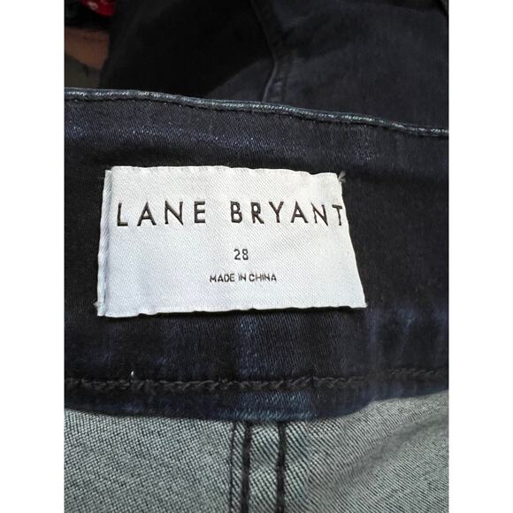 NWT Lane Bryant Women's Pull-On High-Rise Sateen Jegging Jeans Navy Blue Size 28 - Picture 9 of 13